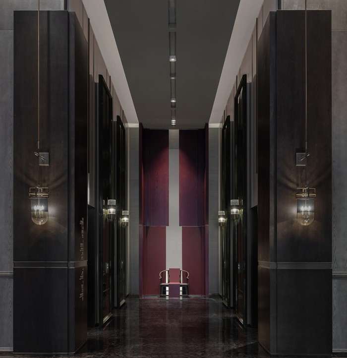 知名古典中式酒店設計案例推薦：西安華邑酒店電梯廳設計圖