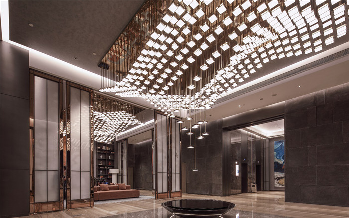 勃朗商務酒店設計公司推薦瑞盛國際俱樂部酒店大堂設計圖