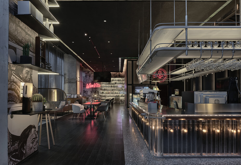 萬達+京東聯手打造寧波萬達美華跨界IP酒店酒吧設計 