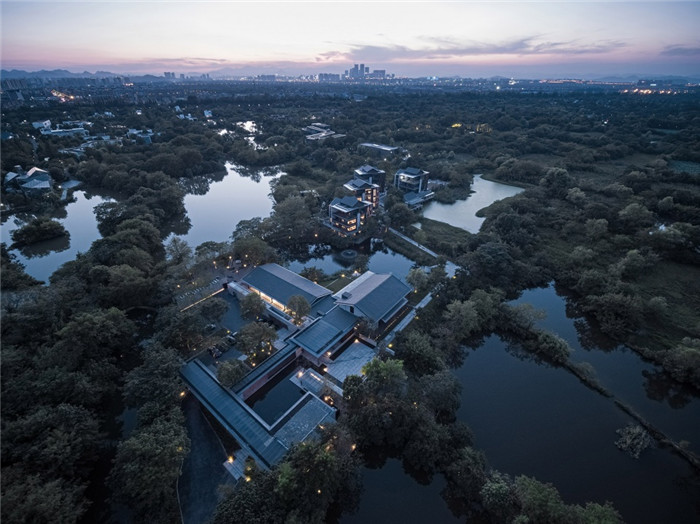 將西溪濕地美態融入室內的杭州木守度假酒店設計鳥瞰圖