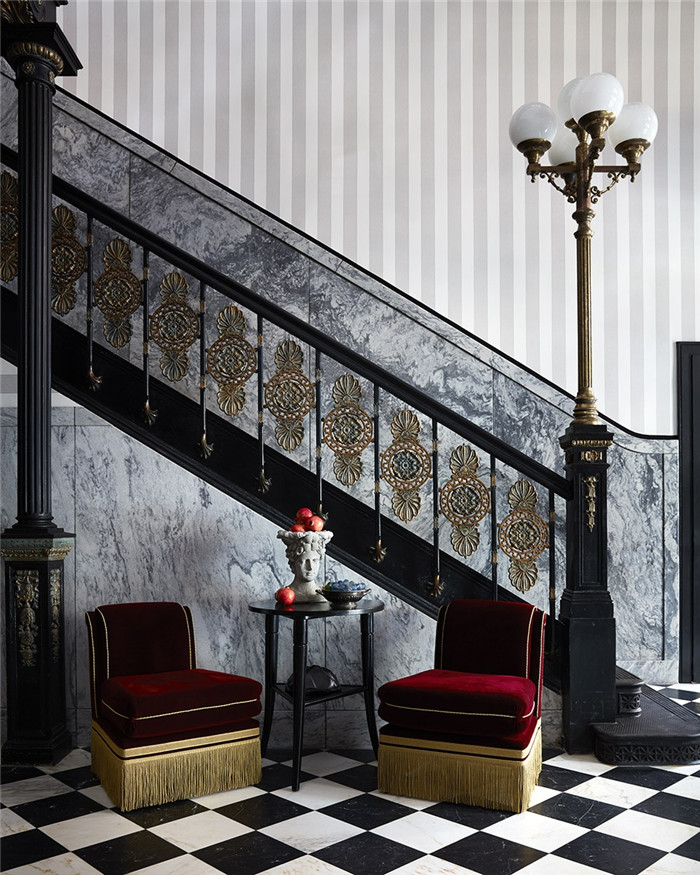 酒店樓梯設計-歷史修復   國外豪華復古風精品酒店改造設計方案