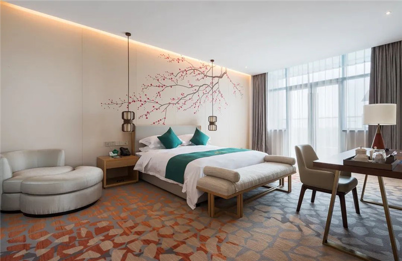 酒店大床房設計-現代與傳統相融合的新中式溫泉度假酒店設計案例