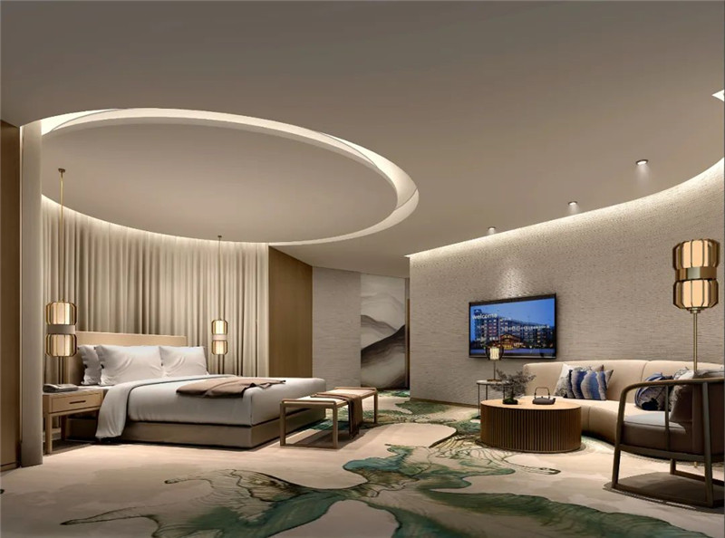 酒店客房設計-現代與傳統相融合的新中式溫泉度假酒店設計案例